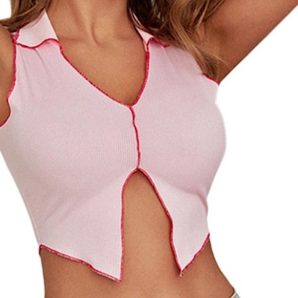 *NEW* Ribbed Collared Crop - Picture 1 of 4